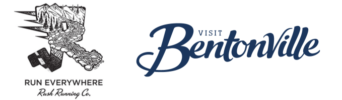 Rush Running Co and Visit Bentonville Logos